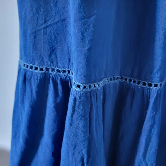 ⭐️ New Listing ⭐️ Natura Shirred Mini Dress with Bow in Blue - Picture 10 of 15